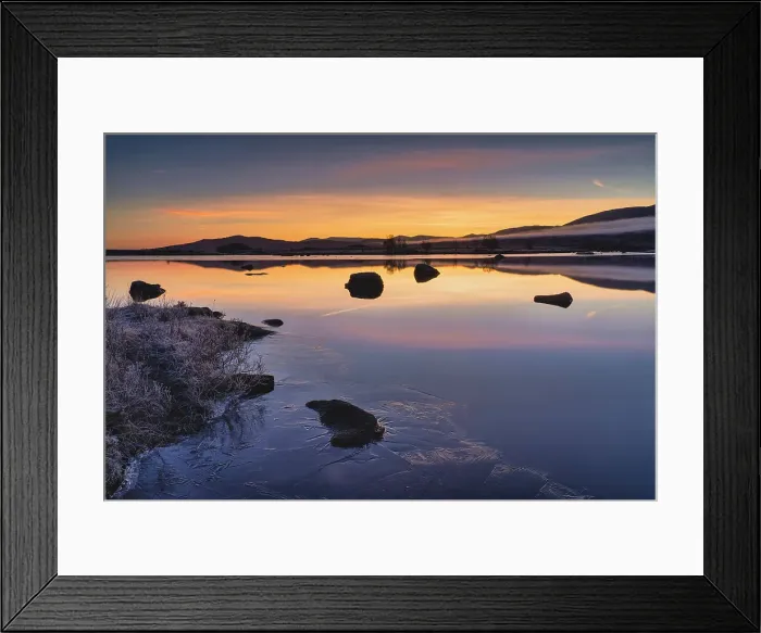 Framed Print : Sunrise over Rannoch Moor in winter, Scotland, United Kingdom, Europe Framed Print : Sunrise over Rannoch Moor in winter, Scotland, United Kingdom, Europe