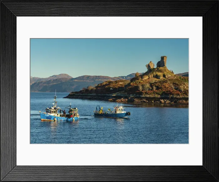 Framed Print : Castle Moil overlooking Kyleakin Harbour, The Isle of Skye, Inner Hebrides, Scotland, United Kingdom, Europe Framed Print : Castle Moil overlooking Kyleakin Harbour, The Isle of Skye, Inner Hebrides, Scotland, United Kingdom, Europe