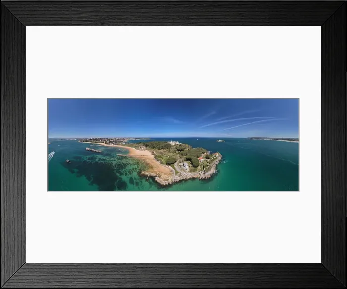 Framed Print : Aerial panoramic view of the Magdalena Peninsula, a 69-acre peninsula near the entrance to the Bay of Santander in the city of Santander, Cantabria, north coast, Spain, Europe Framed Print : Aerial panoramic view of the Magdalena Peninsula, a 69-acre peninsula near the entrance to the Bay of Santander in the city of Santander, Cantabria, north coast, Spain, Europe