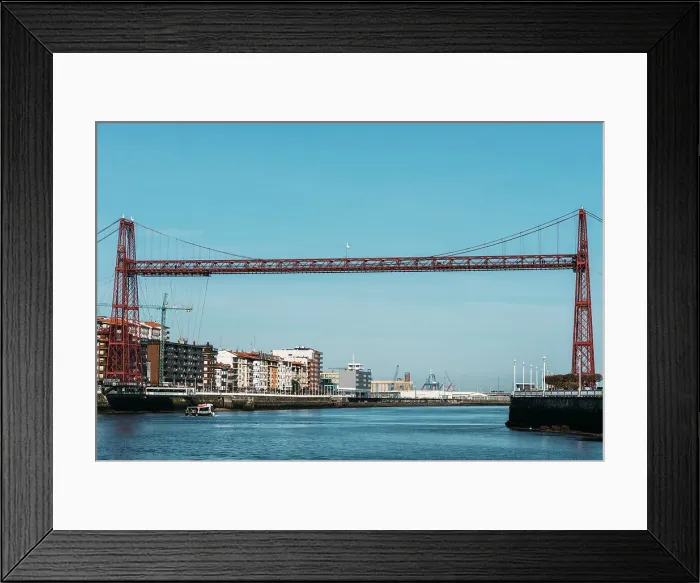 Framed Print : The Vizcaya Bridge, UNESCO World Heritage Site, a transporter bridge linking the towns of Portugalete and Las Arenas in the Biscay province, crossing the mouth of the Nervion River, Spain, Europe Framed Print : The Vizcaya Bridge, UNESCO World Heritage Site, a transporter bridge linking the towns of Portugalete and Las Arenas in the Biscay province, crossing the mouth of the Nervion River, Spain, Europe