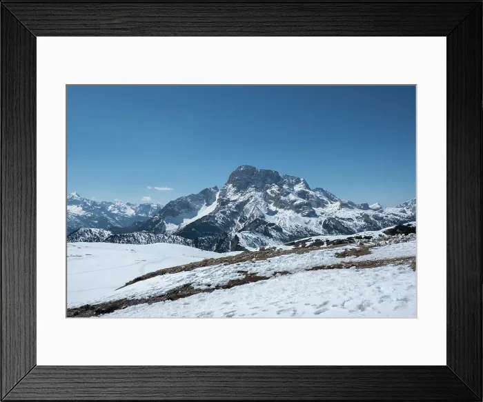 Framed Print : Croda Rossa D'Ampezzo mountain covered by pristine snow, Dolomites, Italy, Europe Framed Print : Croda Rossa D'Ampezzo mountain covered by pristine snow, Dolomites, Italy, Europe