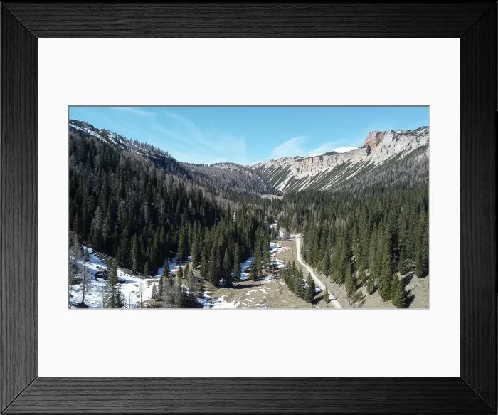 Framed Print : Aerial view over Sennes valley in the Dolomites near Cortina d'Ampezzo, Belluno, Italy, Europe Framed Print : Aerial view over Sennes valley in the Dolomites near Cortina d'Ampezzo, Belluno, Italy, Europe