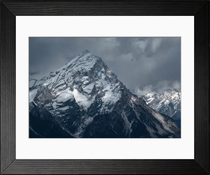 Framed Print : Averau mountain covered by snow and with light rays filtering through clouds, Dolomites, Belluno, Italy, Europe Framed Print : Averau mountain covered by snow and with light rays filtering through clouds, Dolomites, Belluno, Italy, Europe