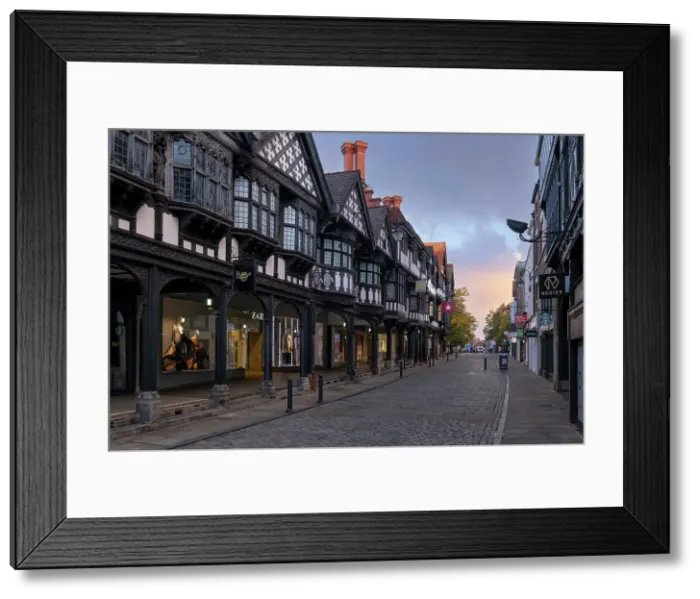 Framed Print : The Medieval Half Timbered Northgate Shopping Rows on Northgate Street, Chester, Cheshire, England, United Kingdom, Europe Framed Print : The Medieval Half Timbered Northgate Shopping Rows on Northgate Street, Chester, Cheshire, England, United Kingdom, Europe