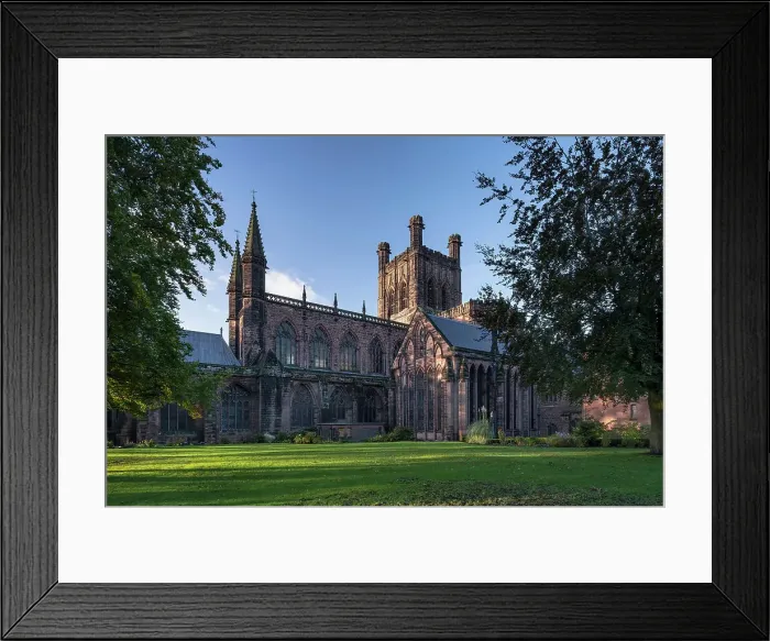 Framed Print : Evening light on Chester Cathedral, Chester, Cheshire, England, United Kingdom, Europe Framed Print : Evening light on Chester Cathedral, Chester, Cheshire, England, United Kingdom, Europe
