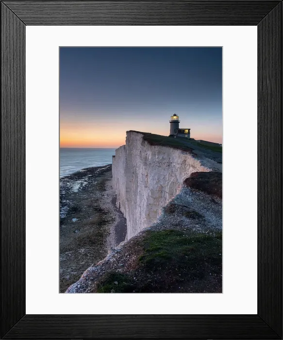 Framed Print : Belle Tout Lighthouse at dusk, Beachy Head, near Eastbourne, South Downs National Park, East Sussex, England, United Kingdom, Europe Framed Print : Belle Tout Lighthouse at dusk, Beachy Head, near Eastbourne, South Downs National Park, East Sussex, England, United Kingdom, Europe