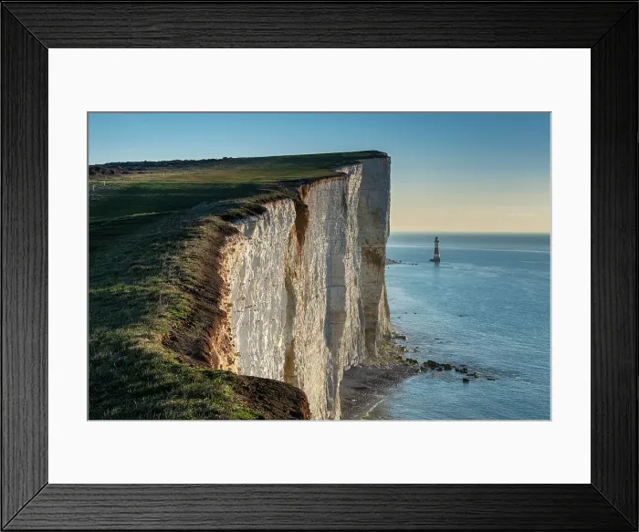 Framed Print : Beachy Head Lighthouse and the white chalk cliffs of Beachy Head, South Downs National Park, East Sussex, England, United Kingdom, Europe Framed Print : Beachy Head Lighthouse and the white chalk cliffs of Beachy Head, South Downs National Park, East Sussex, England, United Kingdom, Europe
