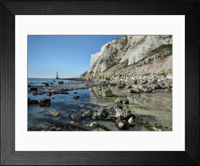 Framed Print : Beachy Head Lighthouse and Beachy Head White Chalk Cliffs viewed from the coast, Beachy Head, near Eastbourne, South Downs National Park, East Sussex, England, United Kingdom, Europe Framed Print : Beachy Head Lighthouse and Beachy Head White Chalk Cliffs viewed from the coast, Beachy Head, near Eastbourne, South Downs National Park, East Sussex, England, United Kingdom, Europe