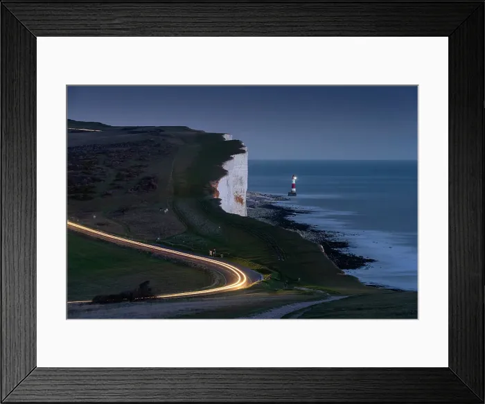 Framed Print : Beachy Head Lighthouse and Beachy Head at night, near Eastbourne, South Downs National Park, East Sussex, England, United Kingdom, Europe Framed Print : Beachy Head Lighthouse and Beachy Head at night, near Eastbourne, South Downs National Park, East Sussex, England, United Kingdom, Europe