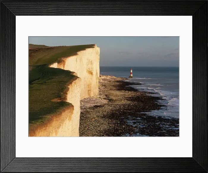 Framed Print : Evening light on Beachy Head Lighthouse & Beachy Head, near Eastbourne, South Downs National Park, East Sussex, England, United Kingdom, Europe Framed Print : Evening light on Beachy Head Lighthouse & Beachy Head, near Eastbourne, South Downs National Park, East Sussex, England, United Kingdom, Europe