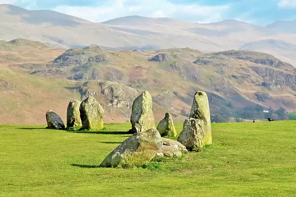 The Neolithic Castlerigg Stone Circle dating from around 3000 BC, near Keswick, Lake District National Park, UNESCO World Heritage Site, Cumbria, England, United Kingdom, Europe