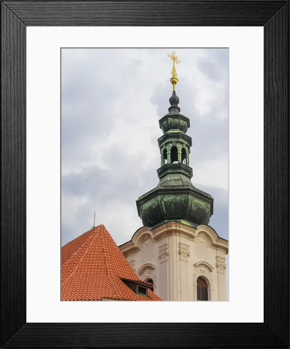 Framed Print : Spire of Church of the Assumption of the Virgin Mary On Strahov, Prague, Czech Republic (Czechia), Europe Framed Print : Spire of Church of the Assumption of the Virgin Mary On Strahov, Prague, Czech Republic (Czechia), Europe