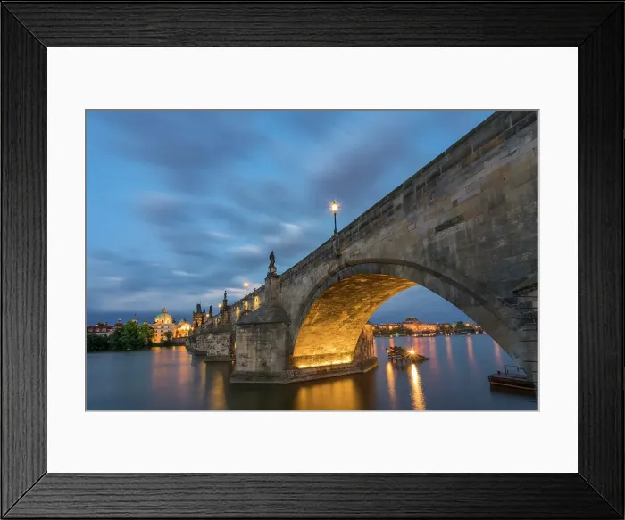 Framed Print : Illuminated arch of Charles Bridge at twilight, UNESCO World Heritage Site, Prague, Bohemia, Czech Republic (Czechia), Europe Framed Print : Illuminated arch of Charles Bridge at twilight, UNESCO World Heritage Site, Prague, Bohemia, Czech Republic (Czechia), Europe