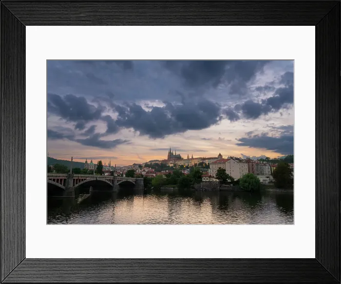 Framed Print : Prague Castle and Manes Bridge at dusk, Prague, Bohemia, Czech Republic (Czechia), Europe Framed Print : Prague Castle and Manes Bridge at dusk, Prague, Bohemia, Czech Republic (Czechia), Europe