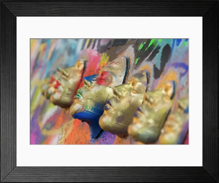Framed Print : Close-up of artwork faces at John Lennon Wall, Prague, Bohemia, Czech Republic (Czechia), Europe Framed Print : Close-up of artwork faces at John Lennon Wall, Prague, Bohemia, Czech Republic (Czechia), Europe