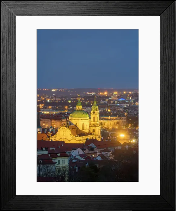 Framed Print : Illuminated St. Nicholas Church at night, Mala Stranar, UNESCO World Heritage Site, Prague, Bohemia, Czech Republic (Czechia), Europe Framed Print : Illuminated St. Nicholas Church at night, Mala Stranar, UNESCO World Heritage Site, Prague, Bohemia, Czech Republic (Czechia), Europe