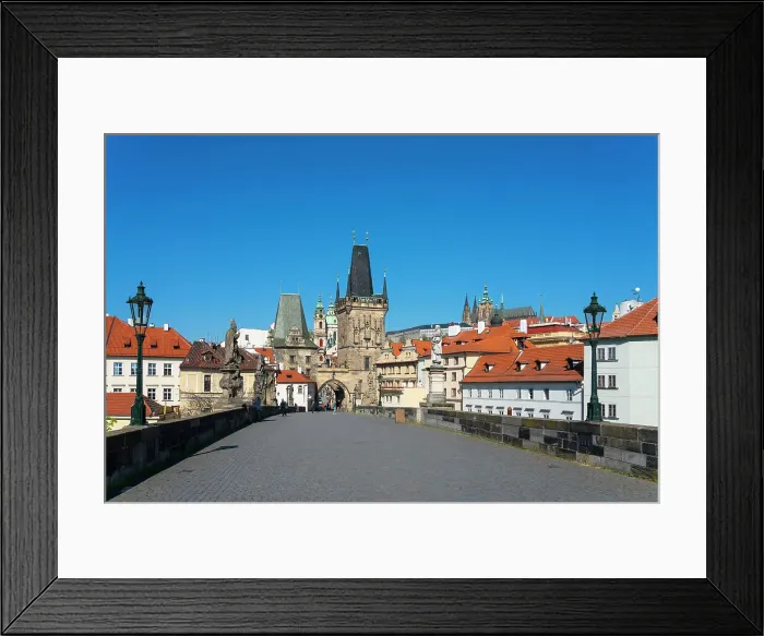 Framed Print : Empty Charles Bridge during Covid-19 pandemic, UNESCO World Heritage Site, Prague, Czech Republic (Czechia), Europe Framed Print : Empty Charles Bridge during Covid-19 pandemic, UNESCO World Heritage Site, Prague, Czech Republic (Czechia), Europe