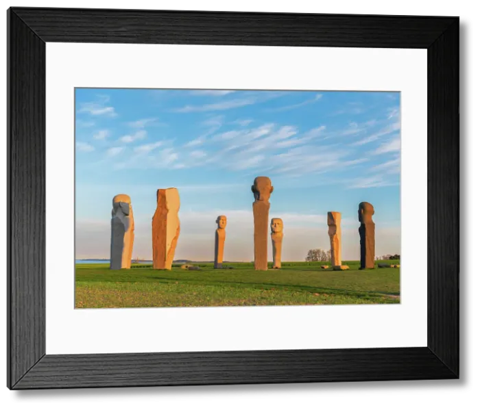 Framed Print : Dodekalitten at sunset, Lolland island, Zealand region, Denmark, Europe