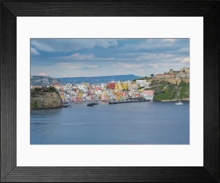 Framed Print : The colorful village of Marina Corricella, Procida island, Tyrrhenian Sea, Naples district, Naples Bay, Campania region, Italy, Europe Framed Print : The colorful village of Marina Corricella, Procida island, Tyrrhenian Sea, Naples district, Naples Bay, Campania region, Italy, Europe
