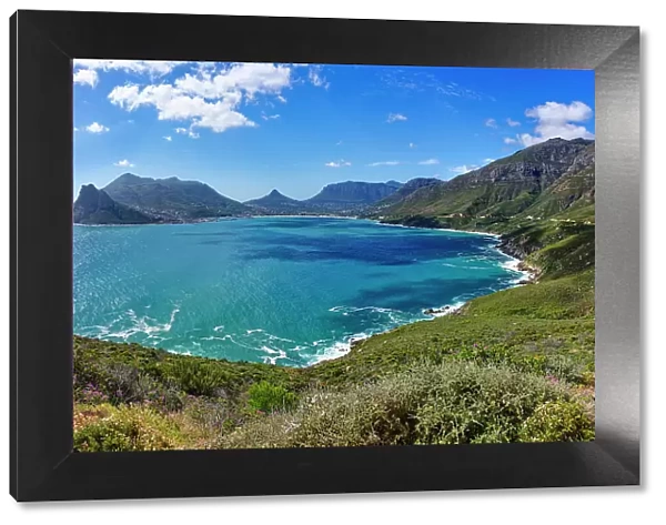 Panorama over Hout Bay and the Atlantic Ocean, Cape Town, South Africa, Africa