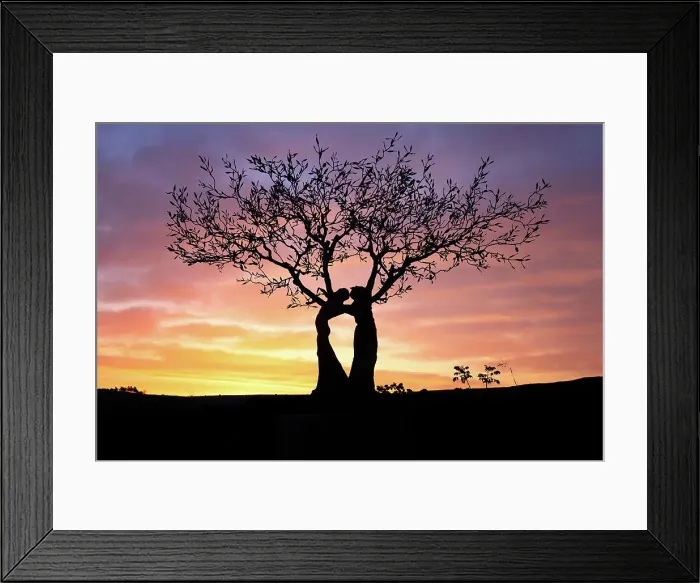 Framed Print : Kissing Tree at sunrise, Matera, Basilicata, Italy, Europe Framed Print : Kissing Tree at sunrise, Matera, Basilicata, Italy, Europe