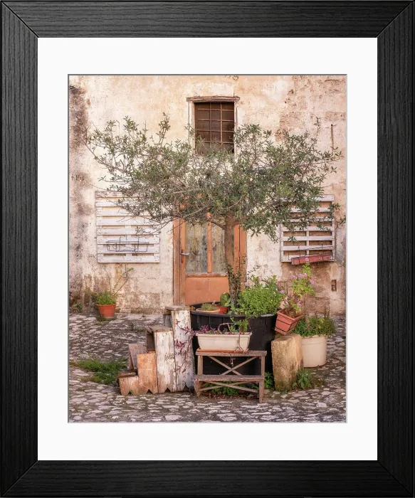 Framed Print : Charming rustic scene in the old town of Matera, Basilicata, Italy, Europe Framed Print : Charming rustic scene in the old town of Matera, Basilicata, Italy, Europe