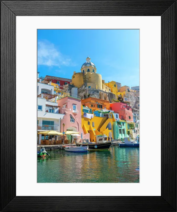 Framed Print : Marina di Corricella, Procida, Flegrean Islands, Campania, Italy, Europe Framed Print : Marina di Corricella, Procida, Flegrean Islands, Campania, Italy, Europe