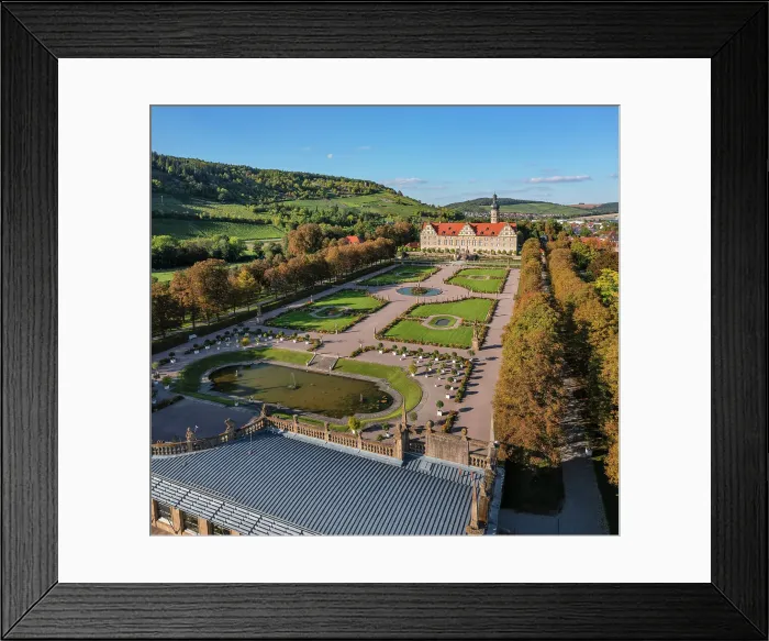 Framed Print : Weikersheim Renaissance Castle with baroque garden in Taubertal Valley, Weikersheim, Romantic Road, Baden-Wurttemberg, Germany, Europe Framed Print : Weikersheim Renaissance Castle with baroque garden in Taubertal Valley, Weikersheim, Romantic Road, Baden-Wurttemberg, Germany, Europe