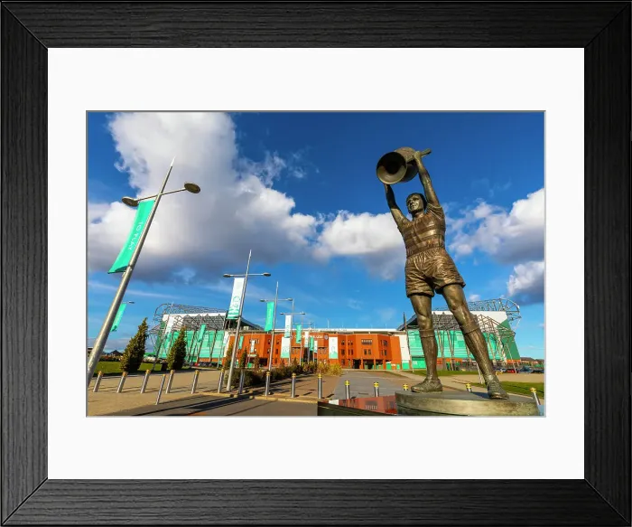 Framed Print : Statue of Billy McNeill lifting the European Cup, Celtic Park, Parkhead, Glasgow, Scotland, United Kingdom, Europe Framed Print : Statue of Billy McNeill lifting the European Cup, Celtic Park, Parkhead, Glasgow, Scotland, United Kingdom, Europe