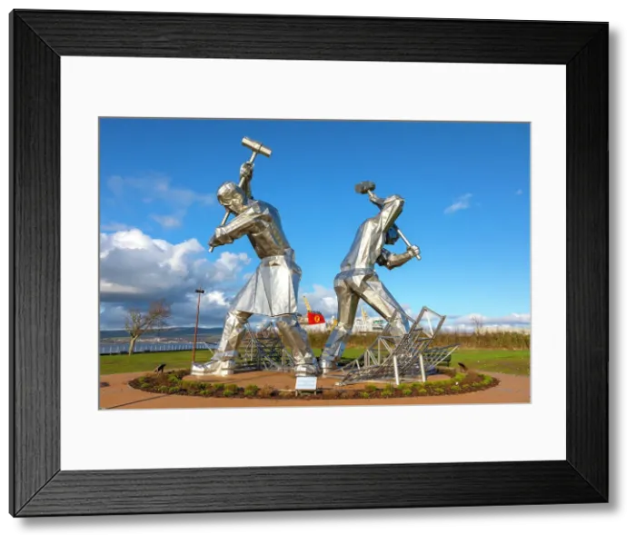 Framed Print : The Shipbuilders of Port Glasgow statues, Inverclyde, Coronation Park, Port Glasgow, Scotland, United Kingdom, Europe Framed Print : The Shipbuilders of Port Glasgow statues, Inverclyde, Coronation Park, Port Glasgow, Scotland, United Kingdom, Europe