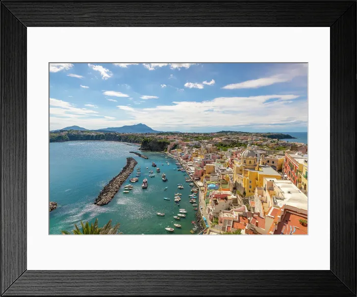 Framed Print : Marina di Corricella, Procida, Flegrean Islands, Campania, Italy, Europe Framed Print : Marina di Corricella, Procida, Flegrean Islands, Campania, Italy, Europe