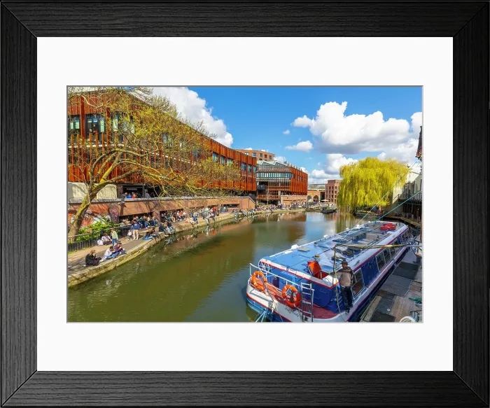 Framed Print : Camden Lock Area, canal boat, Regent's Canal, London, England, United Kingdom, Europe Framed Print : Camden Lock Area, canal boat, Regent's Canal, London, England, United Kingdom, Europe
