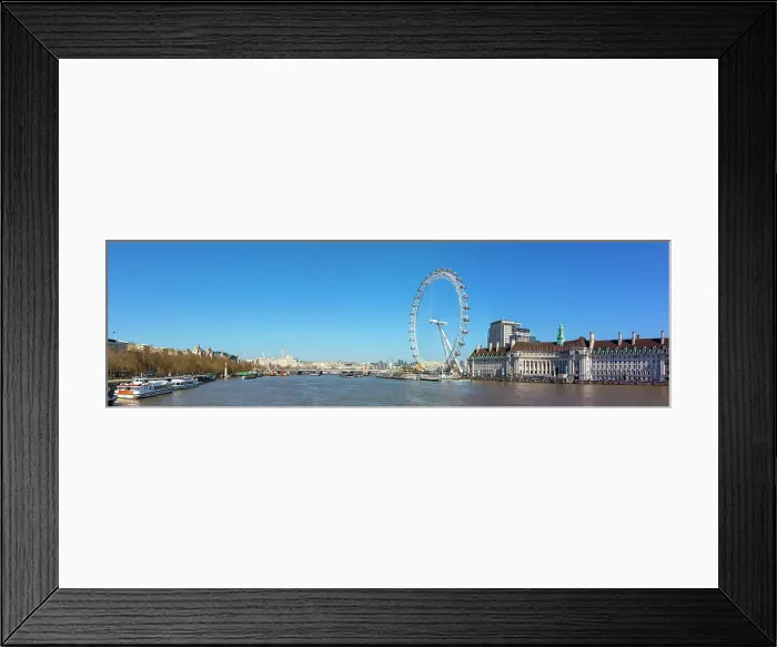 Framed Print : Panoramic view of London Eye, London County Hall building, River Thames, London, England, United Kingdom, Europe Framed Print : Panoramic view of London Eye, London County Hall building, River Thames, London, England, United Kingdom, Europe