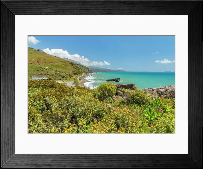 Framed Print : Coast of southern Crete near beach of Preveli, Rethymno, Crete, Greek Islands, Greece, Europe Framed Print : Coast of southern Crete near beach of Preveli, Rethymno, Crete, Greek Islands, Greece, Europe