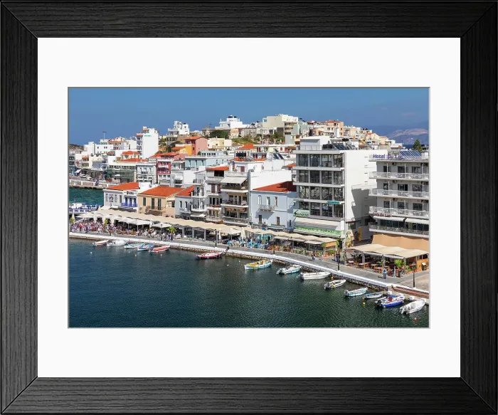 Framed Print : Promenade of Voulismeni Lake, Agios Nikolaos, Lasithi, Crete, Greek Islands, Greece, Europe Framed Print : Promenade of Voulismeni Lake, Agios Nikolaos, Lasithi, Crete, Greek Islands, Greece, Europe