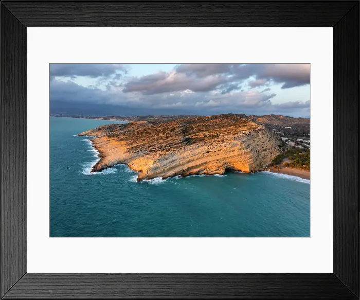 Framed Print : Bay and beach of Matala, Iraklion, Crete, Greek Islands, Greece, Europe Framed Print : Bay and beach of Matala, Iraklion, Crete, Greek Islands, Greece, Europe