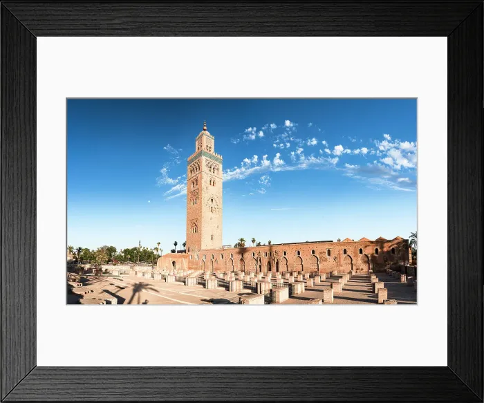 Framed Print : Panoramic of the ancient Koutoubia Mosque and minaret tower, UNESCO World Heritage Site, Marrakech, Morocco, North Africa, Africa Framed Print : Panoramic of the ancient Koutoubia Mosque and minaret tower, UNESCO World Heritage Site, Marrakech, Morocco, North Africa, Africa