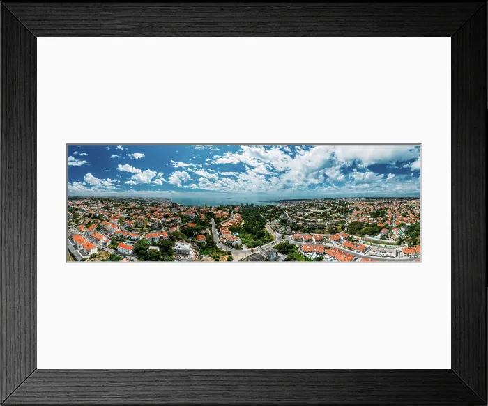 Framed Print : Aerial panoramic view of Cascais, 30km west of Lisbon on the Portuguese Riveira, Cascais, Portugal, Europe Framed Print : Aerial panoramic view of Cascais, 30km west of Lisbon on the Portuguese Riveira, Cascais, Portugal, Europe