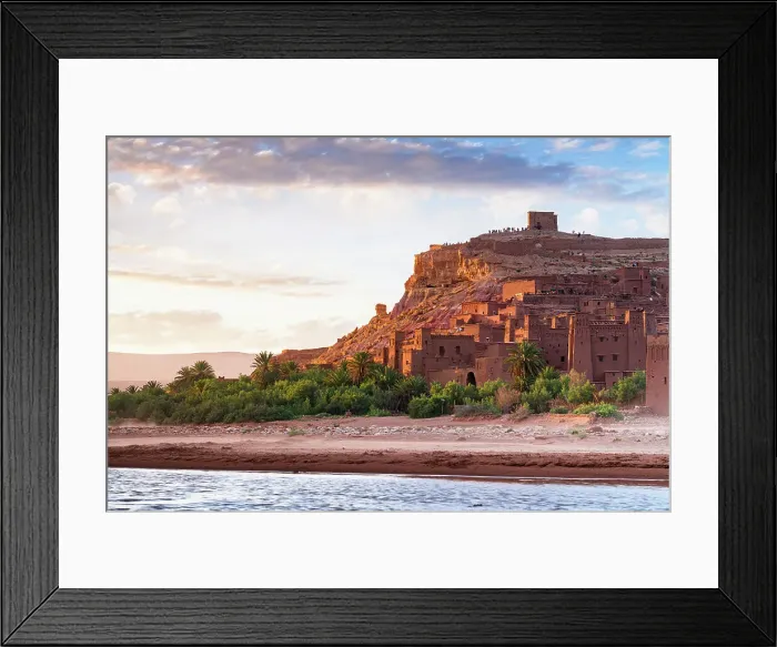 Framed Print : Fortified village of Ait Ben Haddou, UNESCO World Heritage Site, and desert oasis at sunset, Ouarzazate province, Morocco, North Africa, Africa Framed Print : Fortified village of Ait Ben Haddou, UNESCO World Heritage Site, and desert oasis at sunset, Ouarzazate province, Morocco, North Africa, Africa