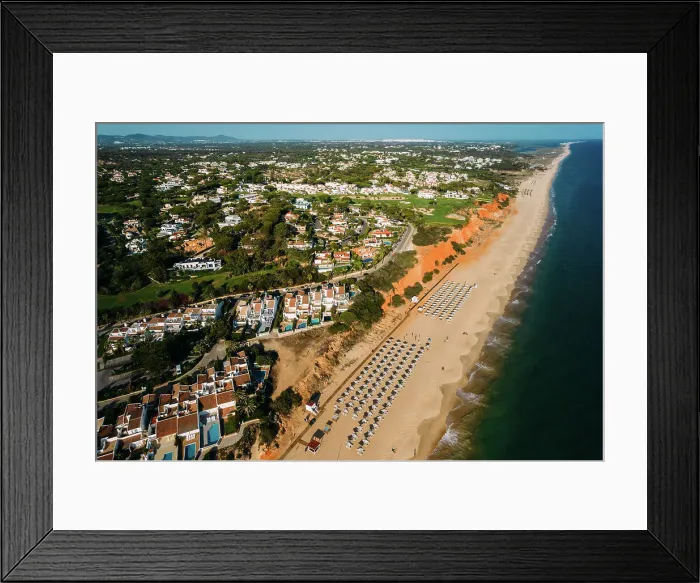 Framed Print : Aerial drone view of Vale do Lobo Beach, iconic beachfront resort and home, near Quarteira in Algarve, Portugal, Europe Framed Print : Aerial drone view of Vale do Lobo Beach, iconic beachfront resort and home, near Quarteira in Algarve, Portugal, Europe