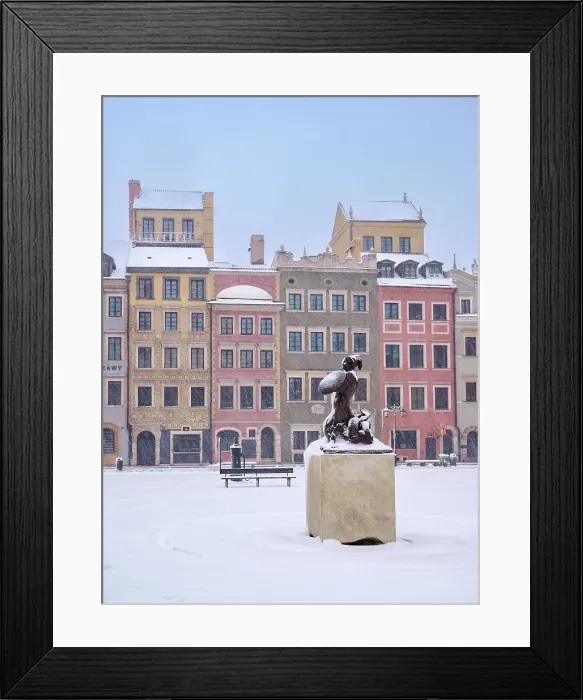 Framed Print : Snow covered Syrenka, Warsaw Mermaid, Old Town Main Market Square, UNESCO World Heritage Site, winter, Warsaw, Masovian Voivodeship, Poland, Europe Framed Print : Snow covered Syrenka, Warsaw Mermaid, Old Town Main Market Square, UNESCO World Heritage Site, winter, Warsaw, Masovian Voivodeship, Poland, Europe