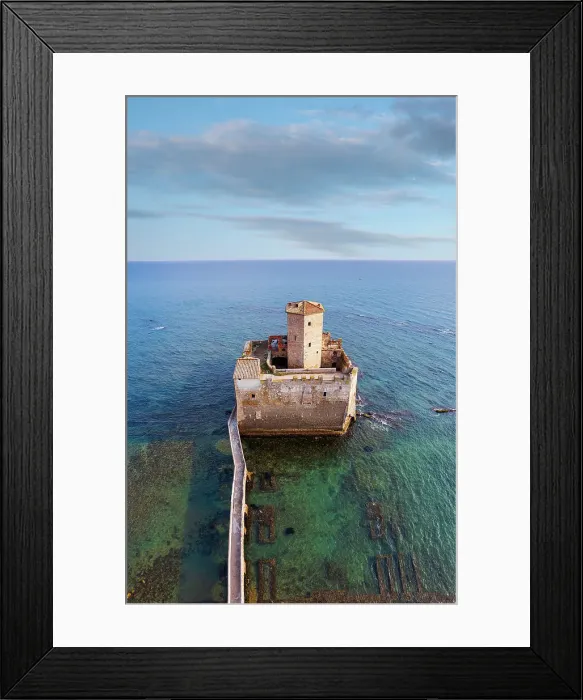 Framed Print : Panoramic view of the fortified castle of Torre Astura built in the water above the ruins of a Roman villa, Tyrrhenian Sea, Latium (Lazio), Italy, Europe Framed Print : Panoramic view of the fortified castle of Torre Astura built in the water above the ruins of a Roman villa, Tyrrhenian Sea, Latium (Lazio), Italy, Europe