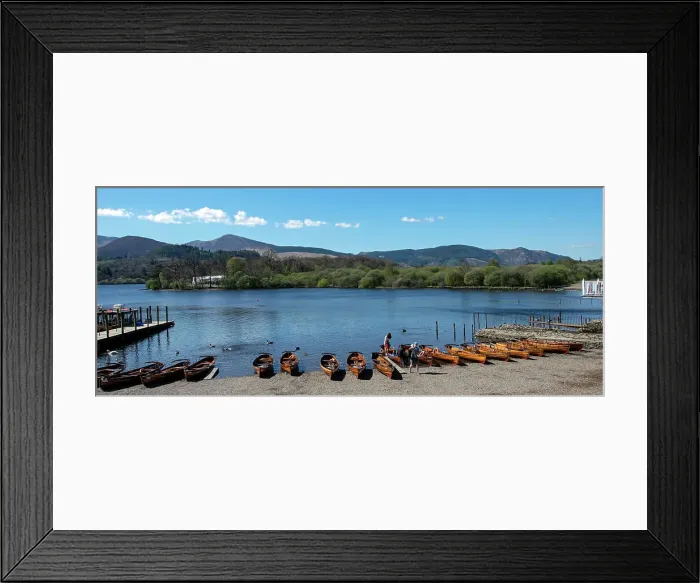 Framed Print : Derwentwater, rowing boat beach, Grisedale Pike range, Keswick, Lake District National Park, UNESCO World Heritage Site, Cumbria, England, United Kingdom, Europe Framed Print : Derwentwater, rowing boat beach, Grisedale Pike range, Keswick, Lake District National Park, UNESCO World Heritage Site, Cumbria, England, United Kingdom, Europe