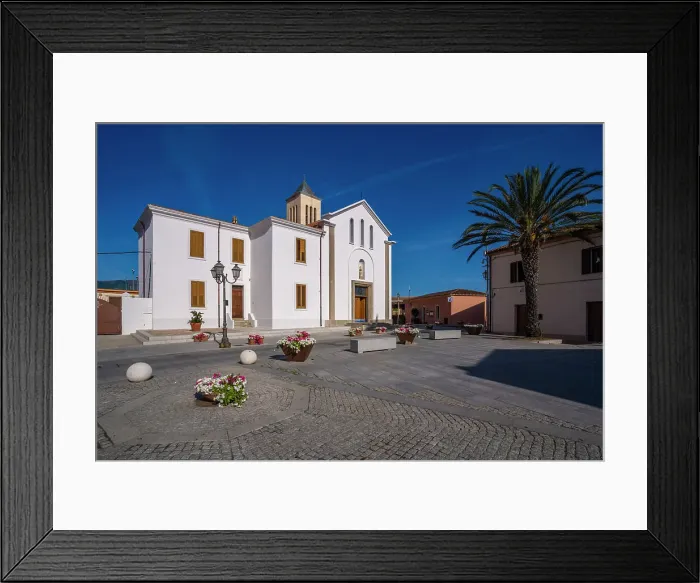 Framed Print : View of church in Piazza di Gallura, San Teodoro, Sardinia, Italy, Mediterranean, Europe Framed Print : View of church in Piazza di Gallura, San Teodoro, Sardinia, Italy, Mediterranean, Europe