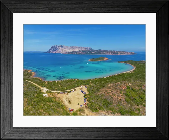 Framed Print : Aerial view of Capo Coda Cavallo and Isola Di Tavolara in the background, Olbia, Sardinia, Italy, Mediterranean, Europe Framed Print : Aerial view of Capo Coda Cavallo and Isola Di Tavolara in the background, Olbia, Sardinia, Italy, Mediterranean, Europe