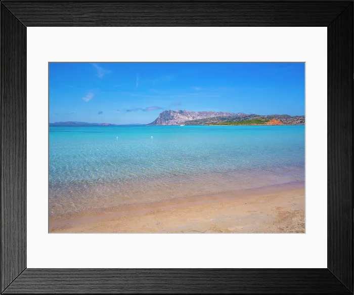 Framed Print : View of Capo Coda Cavallo beach and Isola di Tavolara in the background, Sardinia, Italy, Mediterranean, Europe Framed Print : View of Capo Coda Cavallo beach and Isola di Tavolara in the background, Sardinia, Italy, Mediterranean, Europe