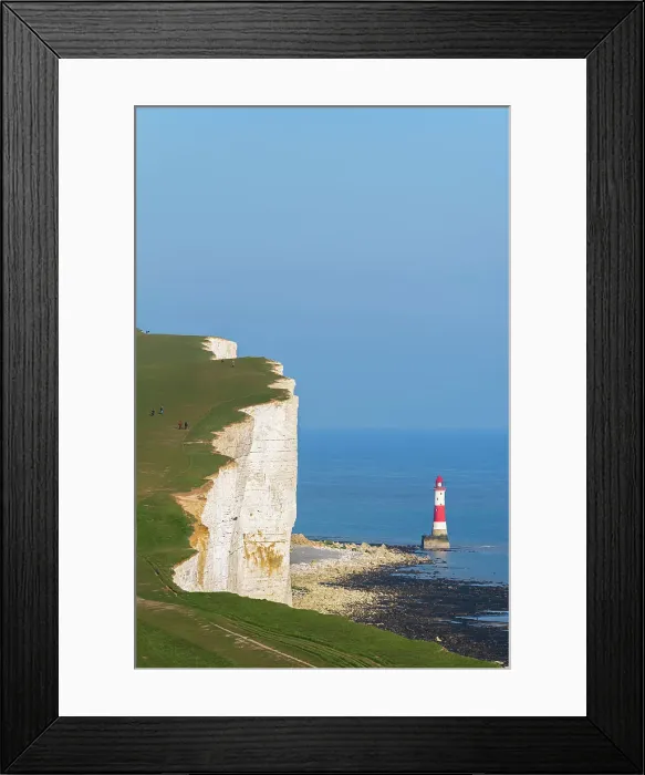 Framed Print : Beachy Head Light house at low tide, Seven Sisters chalk cliffs, South Downs National Park, East Sussex, England, United Kingdom, Europe Framed Print : Beachy Head Light house at low tide, Seven Sisters chalk cliffs, South Downs National Park, East Sussex, England, United Kingdom, Europe