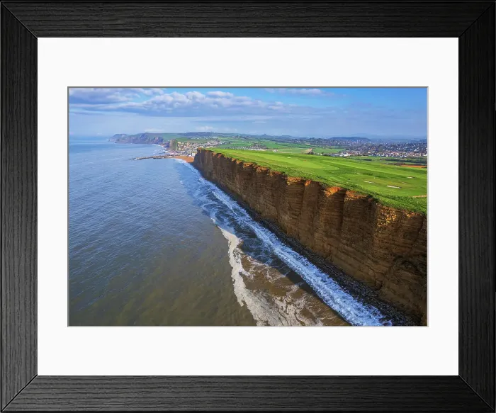 Framed Print : Aerial morning view of the West Bay cliffs on coastline of the Jurassic Coast, UNESCO World Heritage Site, Dorset, England, United Kingdom, Europe Framed Print : Aerial morning view of the West Bay cliffs on coastline of the Jurassic Coast, UNESCO World Heritage Site, Dorset, England, United Kingdom, Europe