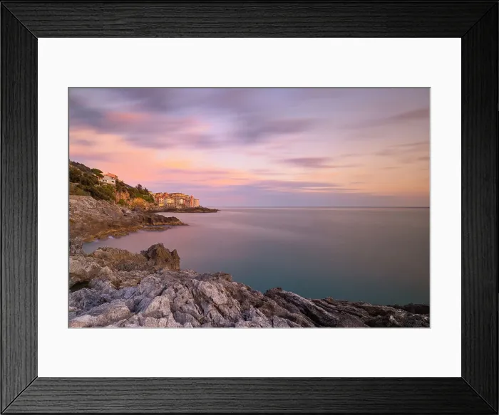 Framed Print : Long exposure to capture the sunset light near to Tellaro village, on a winter day, La Spezia province, Liguria district, Italy, Europe Framed Print : Long exposure to capture the sunset light near to Tellaro village, on a winter day, La Spezia province, Liguria district, Italy, Europe