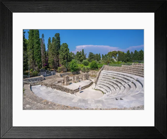 Framed Print : View of Roman Odeon of Kos, Kos Town, Kos, Dodecanese, Greek Islands, Greece, Europe Framed Print : View of Roman Odeon of Kos, Kos Town, Kos, Dodecanese, Greek Islands, Greece, Europe